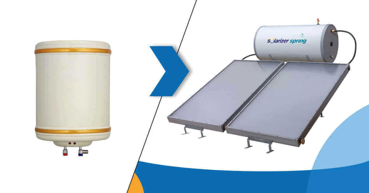 electric to solar water heater